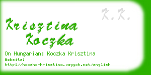 krisztina koczka business card